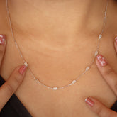 Sterling Silver Clear CZ Baguette Chain